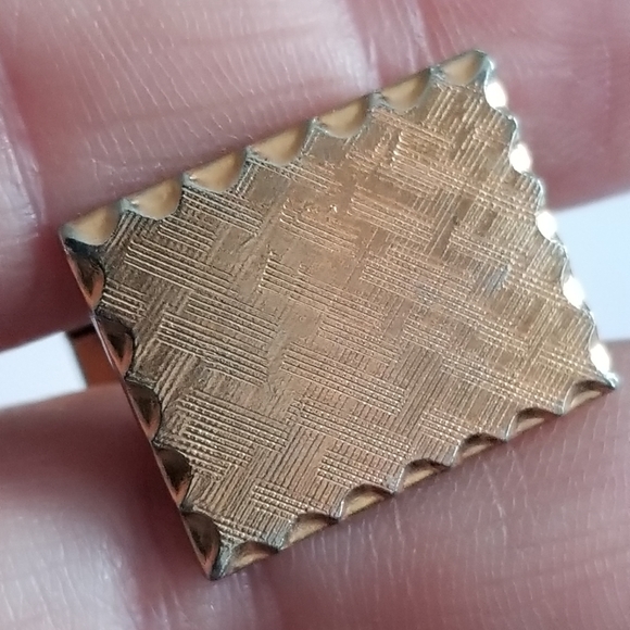 Vintage cuff links gold tone metal - Picture 8 of 13